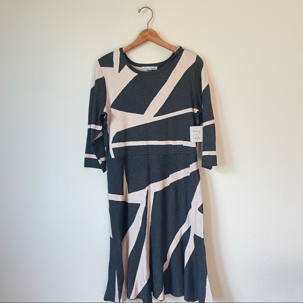 NWT Danny & Nicole Women's Stripe Sweater Dress